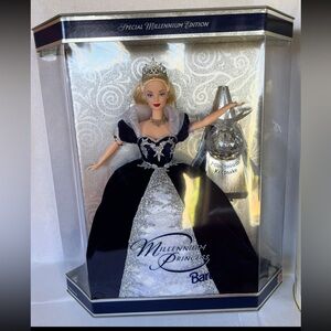Barbie Millennium Princess Doll - Navy and Silver